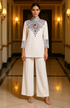 Cerulean Blue Royale Crystal Embroidered Ensemble