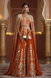 Orange Mirror Cape Set – Jalwa by Talking Threads