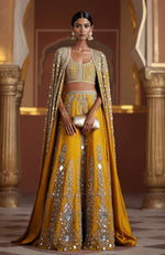 The Amber Mirror Cape Set – Jalwa by Talking Threads