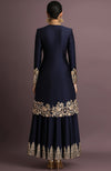 Ruhani Embroidered Navy Blue Jacket Set