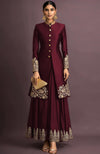 Ruhani Embroidered Emerald Green Jacket Set