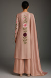 Blush Pink Floral Embroidered Kurta Set