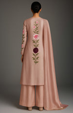 Blush Pink Floral Embroidered Kurta Set