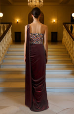 Gemma Crystal Hand Embroidered Corset Saree