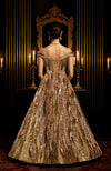 LAILA- Gold Hand Embroidered Princess Gown