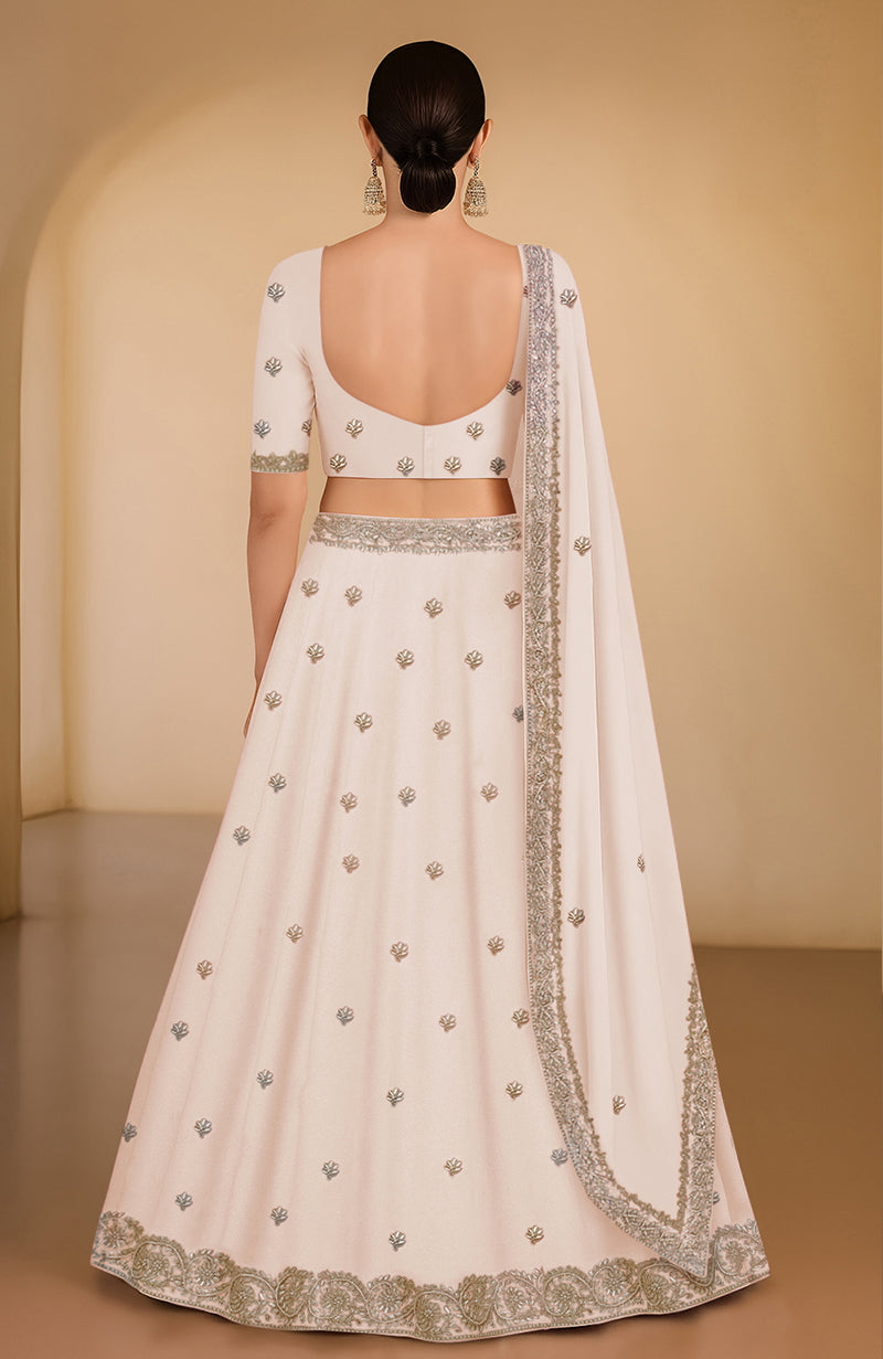 Sea Salt Gota Patti and Zardozi Hand Embroidered Lehenga Set