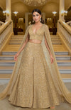 Cleopatra Gold Bead & Sequin Hand Embroidered Lehenga Set