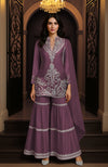 Mustard Yellow Embroidered Gharara set