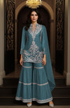 Mustard Yellow Embroidered Gharara set