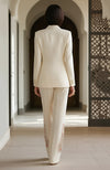 The Paisley Power Suit – Ivory Couture Blazer and Embroidered Trouser Set