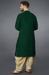 Bottle Green Pintuck Kurta Set