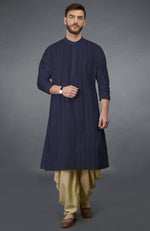 Eclipse Blue Pintuck Kurta Set