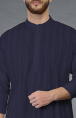 Eclipse Blue Pintuck Kurta Set
