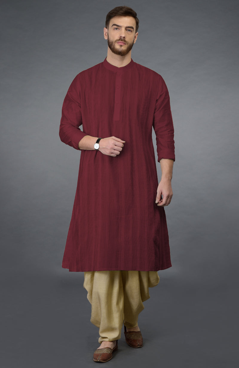 Eclipse Blue Pintuck Kurta Set