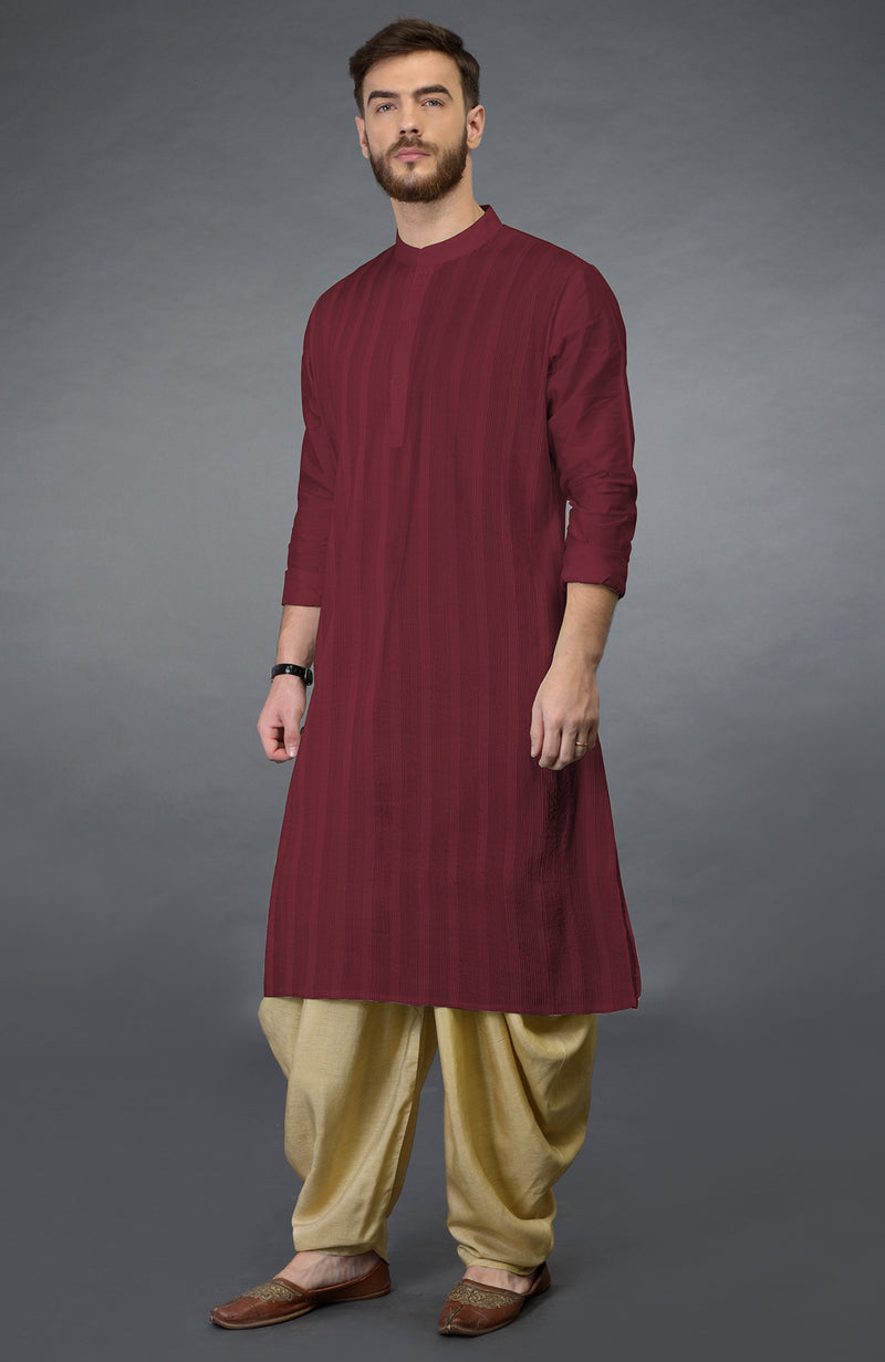 Pomegranate Pintuck Kurta Set