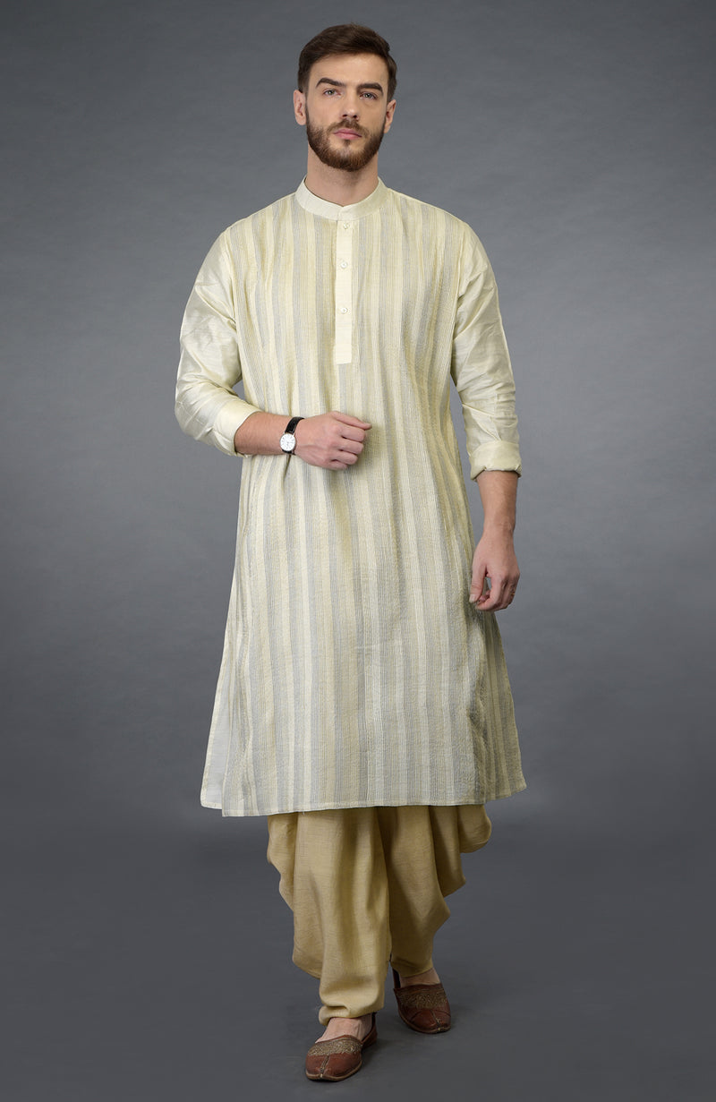 Eclipse Blue Pintuck Kurta Set