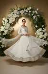 Serene— Ivory Embroidered Anarkali Set