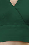 Emerald Green  V Neck Blouse