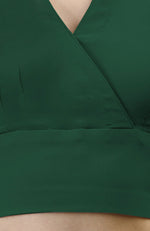 Emerald Green  V Neck Blouse