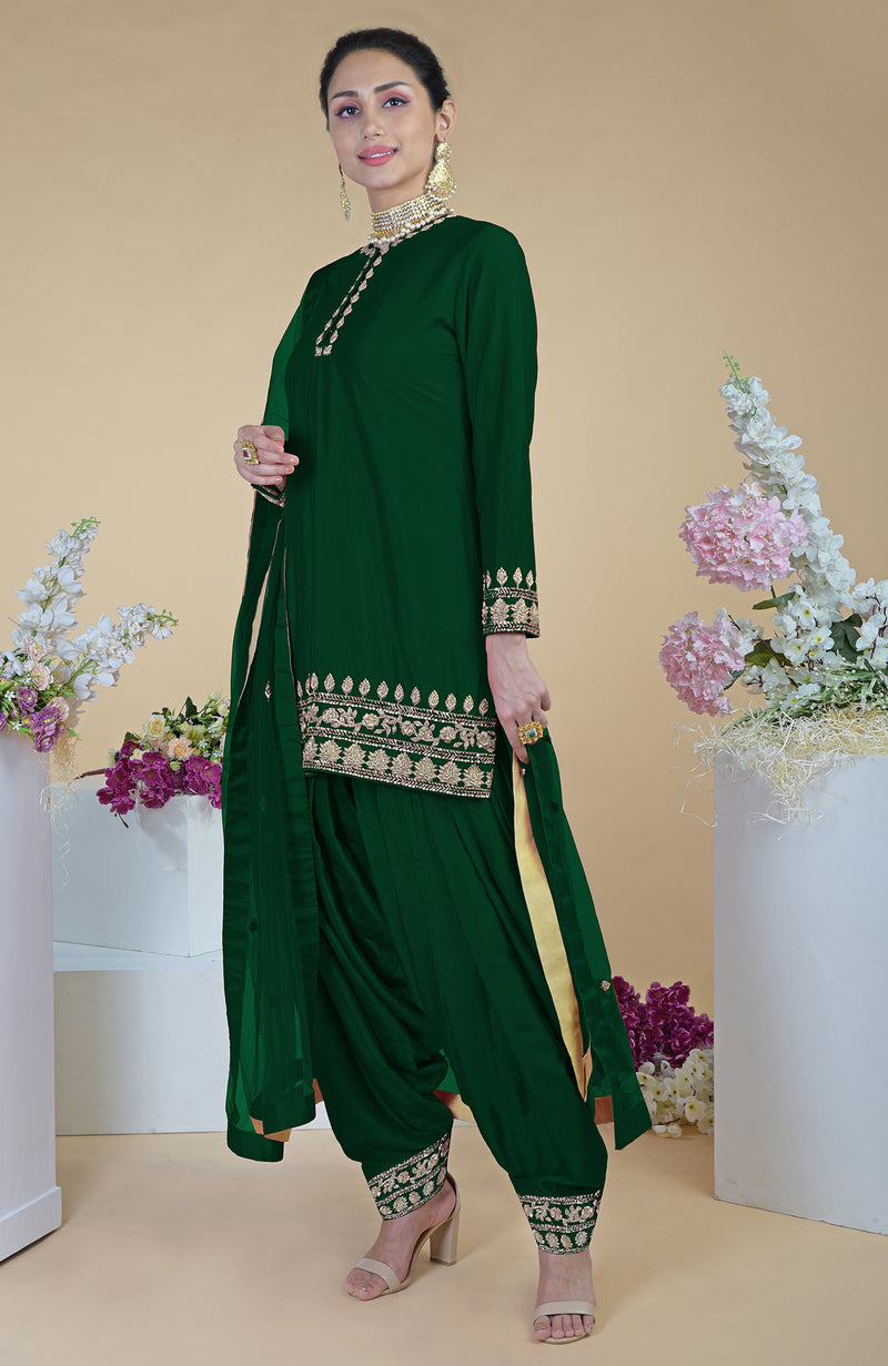 Red Zardozi Hand Embroidered Salwar Suit