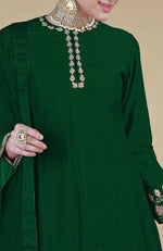Emerald Green Zardozi Hand Embroidered Salwar Suit