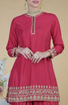Red Zardozi Hand Embroidered Salwar Suit