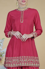 Red Zardozi Hand Embroidered Salwar Suit
