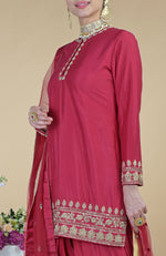 Red Zardozi Hand Embroidered Salwar Suit