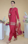Red Zardozi Hand Embroidered Salwar Suit