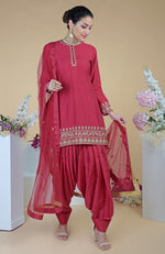 Red Zardozi Hand Embroidered Salwar Suit