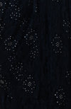 Black French Chantilly Lace Swarovski Crystal Saree With Embellished Blouse