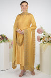 Gold Zardozi Hand Embroidered Organza Dupatta