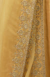 Gold Zardozi Hand Embroidered Organza Dupatta