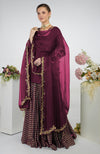 Amethyst Banarasi Zardozi Kalidaar Skirt Set