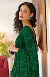 Emerald Green Sequin Couture Hand Embroidered Saree