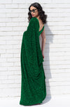 Emerald Green Sequin Couture Hand Embroidered Saree