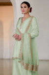 Sage Green Marori & Zardozi Hand Embroidered Sharara Set