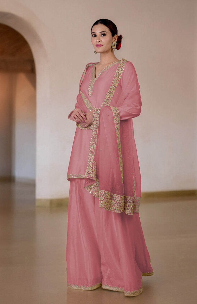 Ivory Marori & Zardozi Hand Embroidered Sharara Set