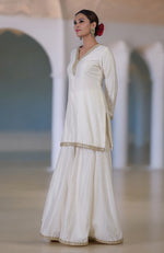 Ivory Marori & Zardozi Hand Embroidered Sharara Set