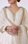 Ivory Marori & Zardozi Hand Embroidered Sharara Set