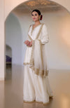 Ivory Marori & Zardozi Hand Embroidered Sharara Set