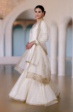 Ivory Marori & Zardozi Hand Embroidered Sharara Set