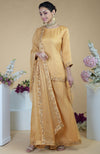 Gold Zardozi Hand Embroidered Sharara Set