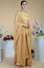 Gold Zardozi Hand Embroidered Sharara Set