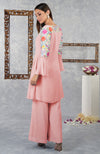 Impatiens Pink Parsi Gara Embroidered Kurta Set