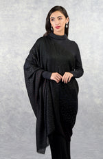 Ira Black Starry Night Swarovski Pure Cashmere Stole