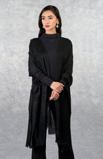Ira Black Starry Night Swarovski Pure Cashmere Stole