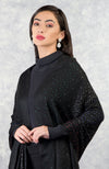 Ira Black Starry Night Swarovski Pure Cashmere Stole