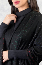 Ira Black Starry Night Swarovski Pure Cashmere Stole