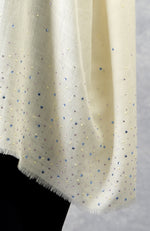 Ira Ivory Twinkle Swarovski Pure Cashmere Stole